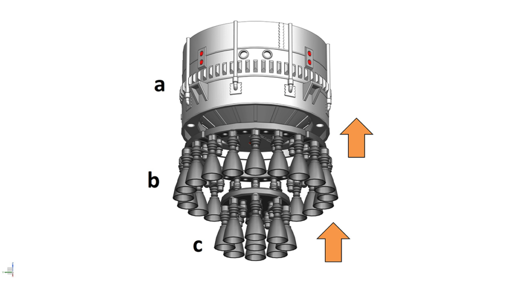 Booster Raptor Engines Assembly - Morethan3d